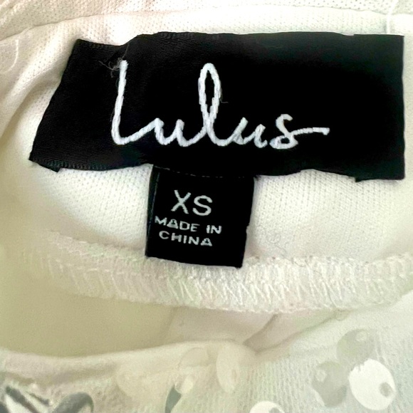 NWOT Lulus Woman’s White Shimmer Dress Size XS - Picture 3 of 3